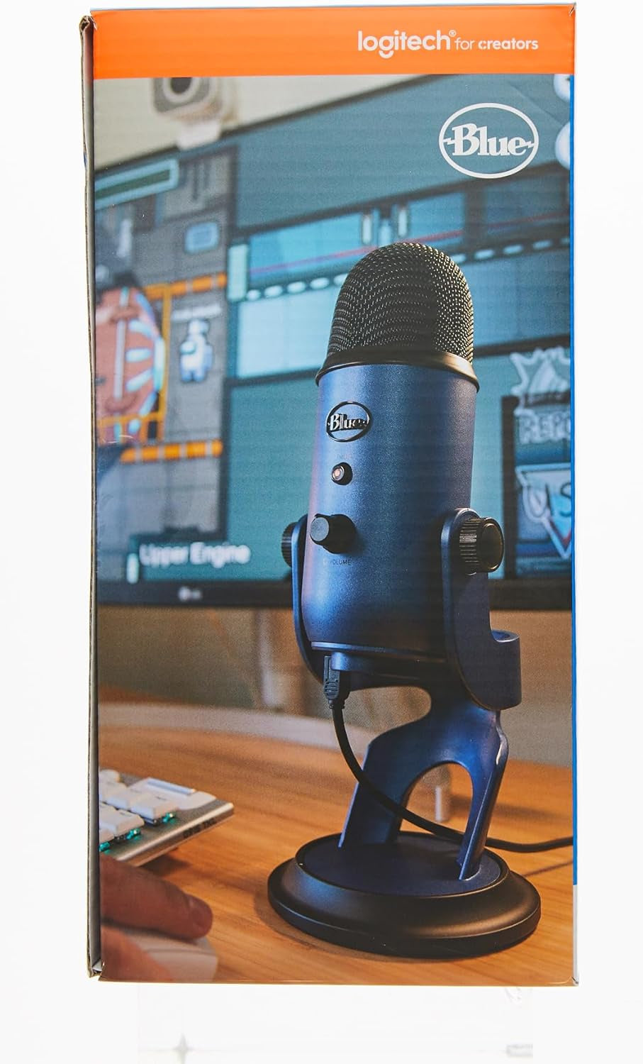 Yeti USB Mic for Recording and Streaming on PC and Mac,  VO!CE Effects, 4 Pickup Patterns, Headphone Output and Volume Control, Adjustable Stand, Plug and Play – Midnight