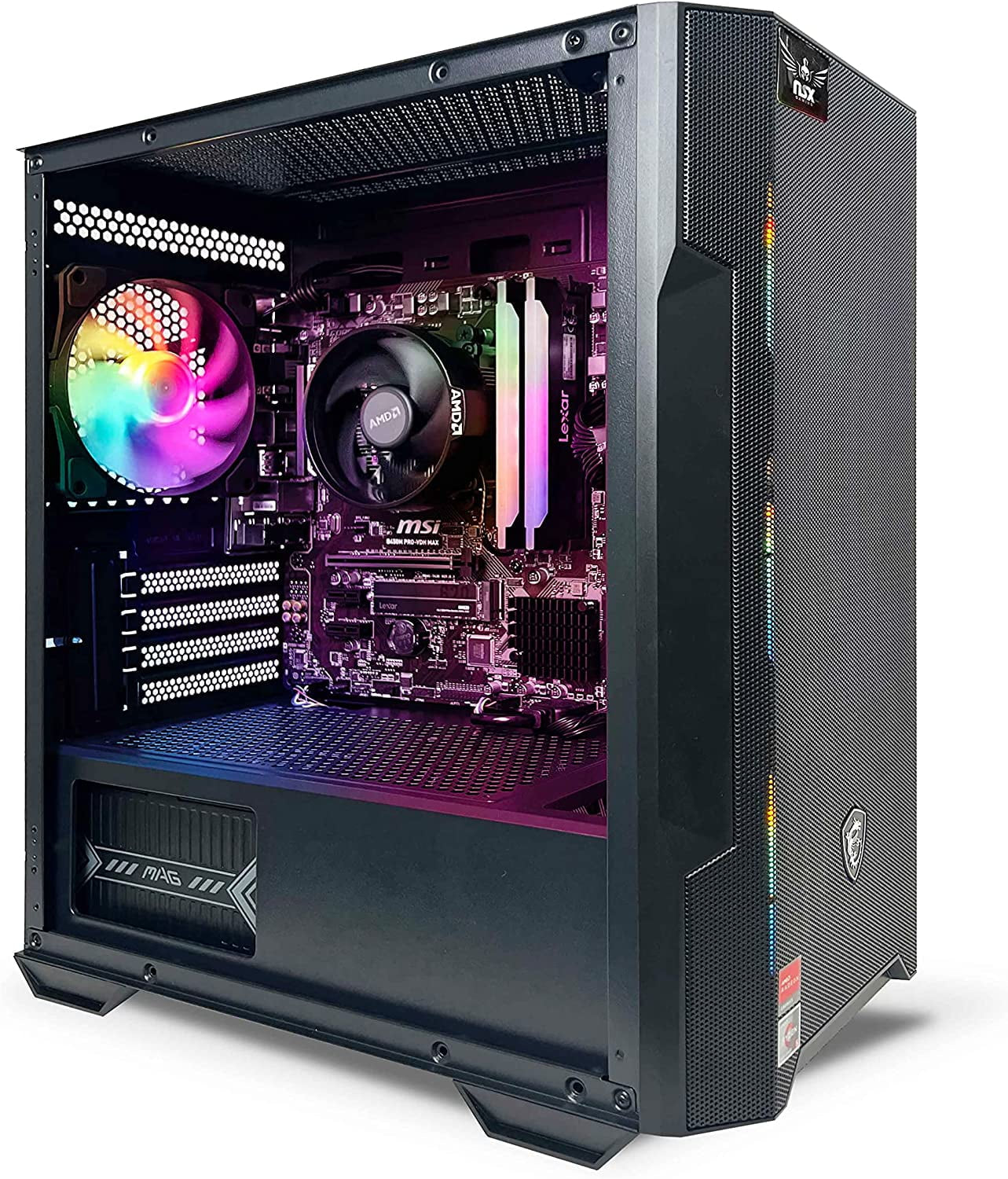 PC - AMD Ryzen 5 5600G, 16 Gb DDR4 3600, 512 Gb M2 Nvme SSD, RGB Fans, Windows 11 Home