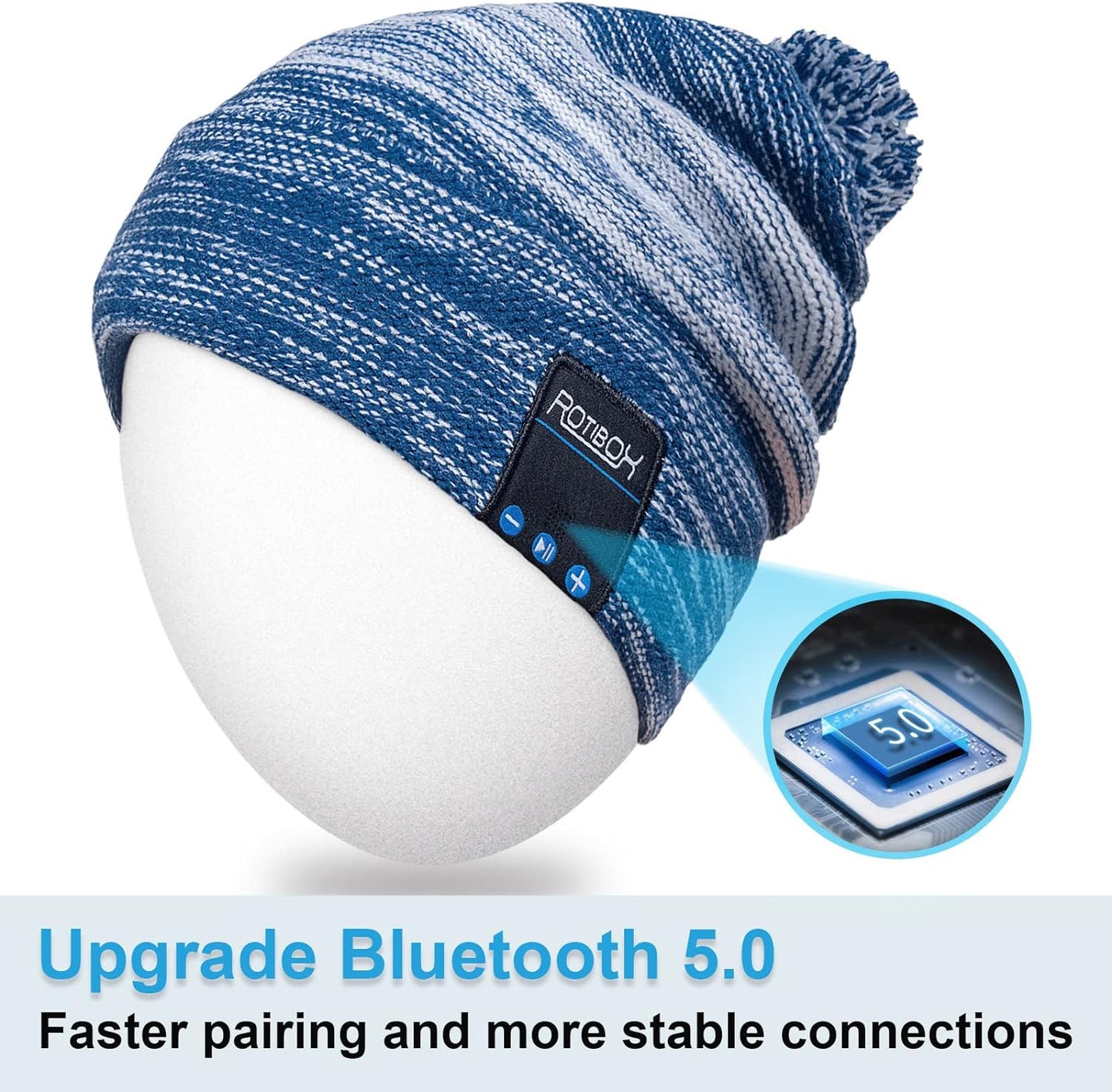 Bluetooth Beanie for Men Women Hat Wireless Headphone for Outdoor Sports
