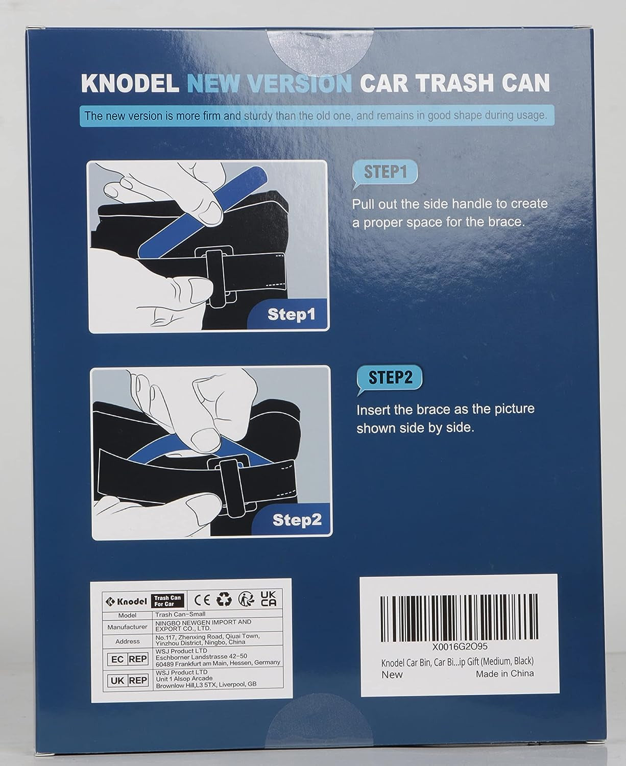 Car Trash Can, Waterproof Garbage Can/Bag with Lid, 600D Leak-Proof Trash Bin, Car Trash Hanging (Medium, Black)