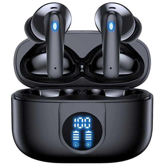 Wireless Earbuds, Bluetooth Headset 60 Hours of Battery Life with Noise Cancellation Clear Calls Built-In Microphone IPX7 Waterproof V5.4 Bluetooth Earbuds Stereo Earbuds for Sports and Work