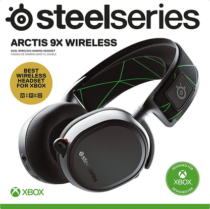 Arctis 9X Wireless Gaming Headset – Integrated-Xbox Wireless + Bluetooth – 20+ Hour Battery Life – For-Xbox One and Series X, Black
