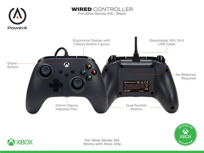 Wired Controller for Xbox Series X|S - Black